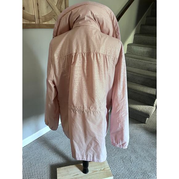 Michael Kors Jacket Women's xl Pink logo Hooded Zip Jacket - Picture 4 of 7